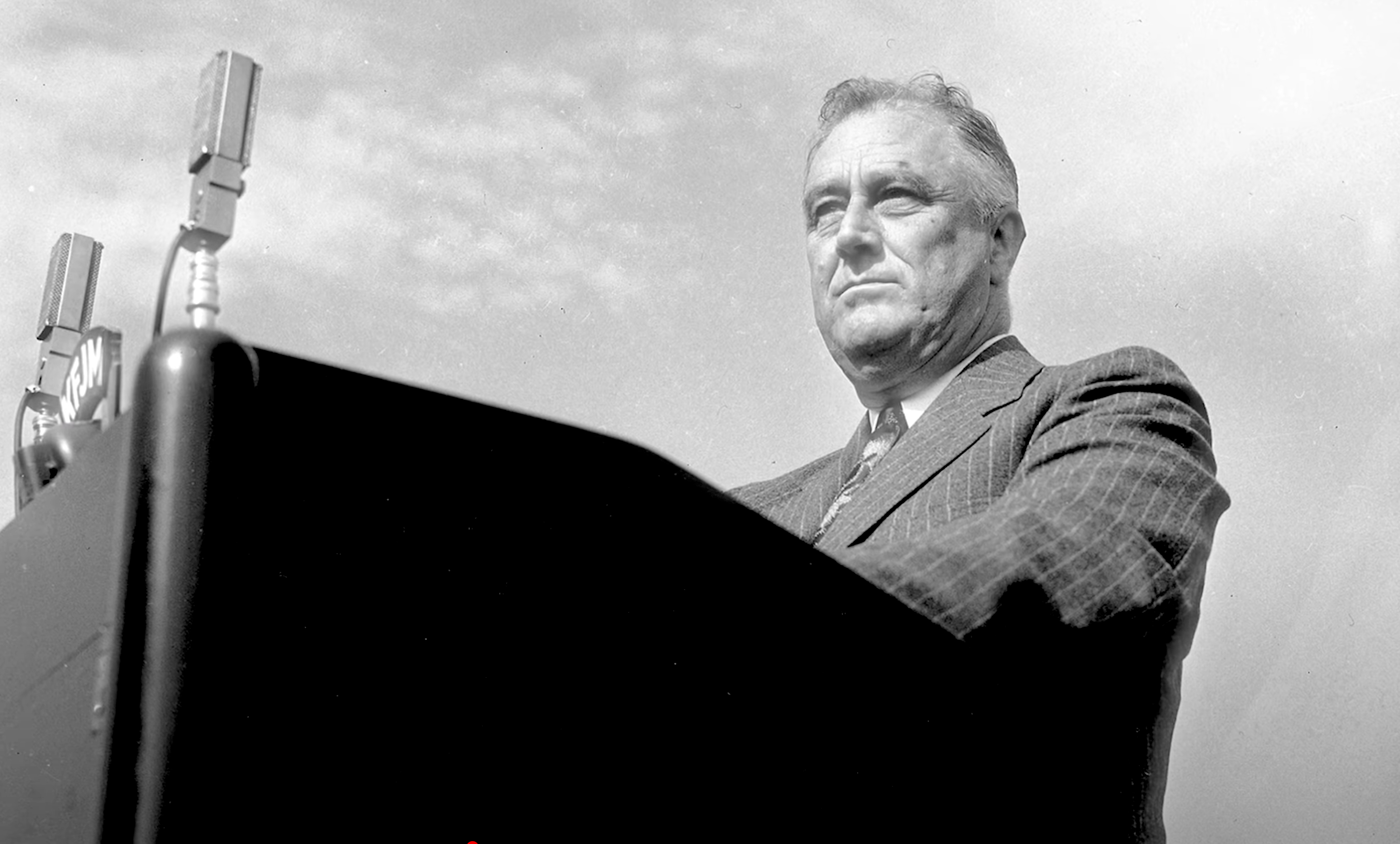 FDR stadning at podium